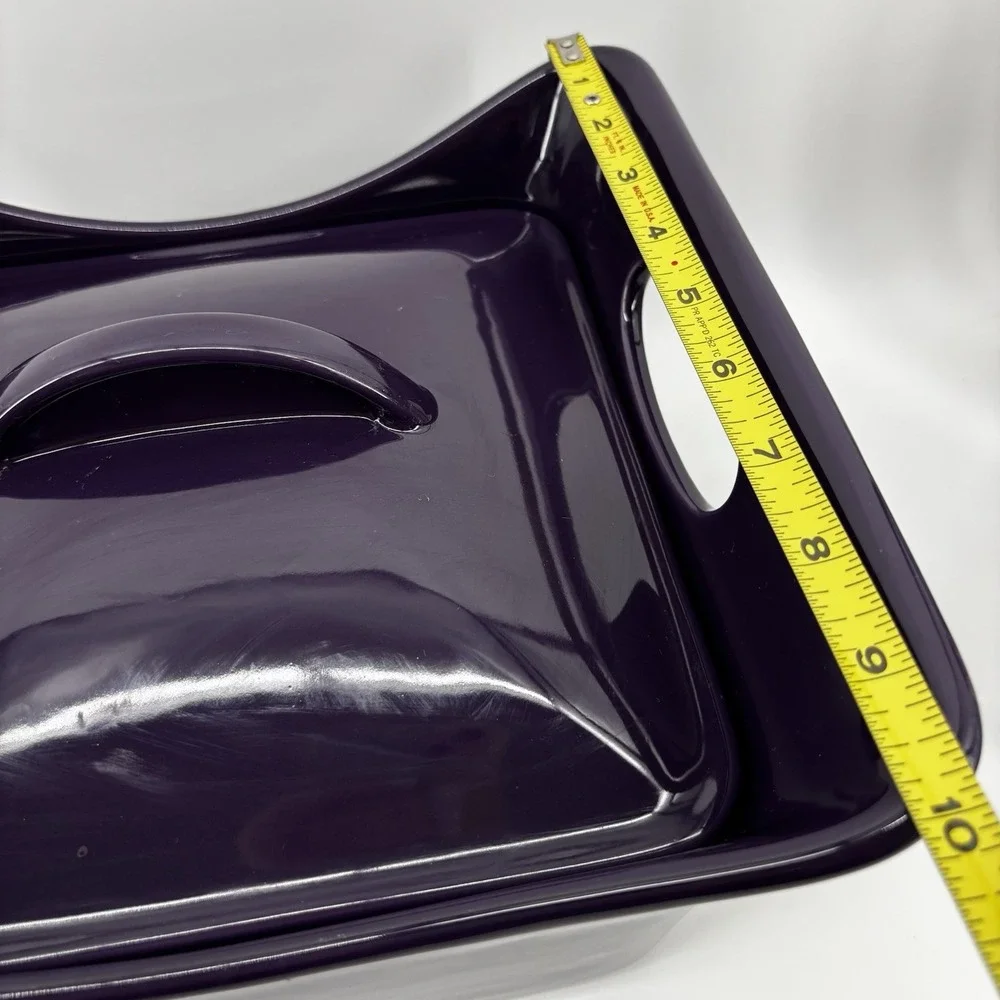 Rachael Ray Purple 3.5 QT Quart Square Casserole Baking Dish With Lid